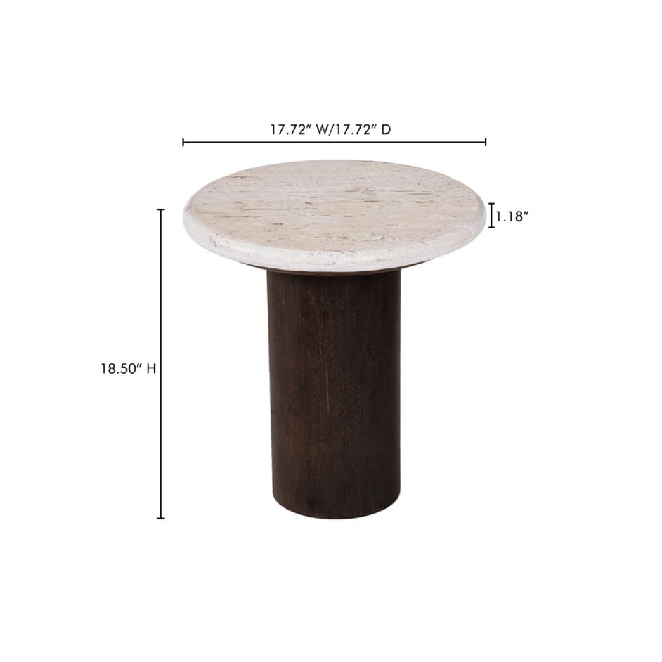 Landon Accent Table Beige Travertine by Moes Home