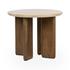 Idella Travertine Round End Table by Classic Home