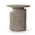 Huron Outdoor End Table In Textured Flint by FOUR HANDS