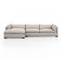 Westwood 2Pc Laf Sectional In 131" In Moon by FOUR HANDS