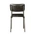 Bill 17" Ebony Leather and Iron Dining Chair by Home Trends & Design