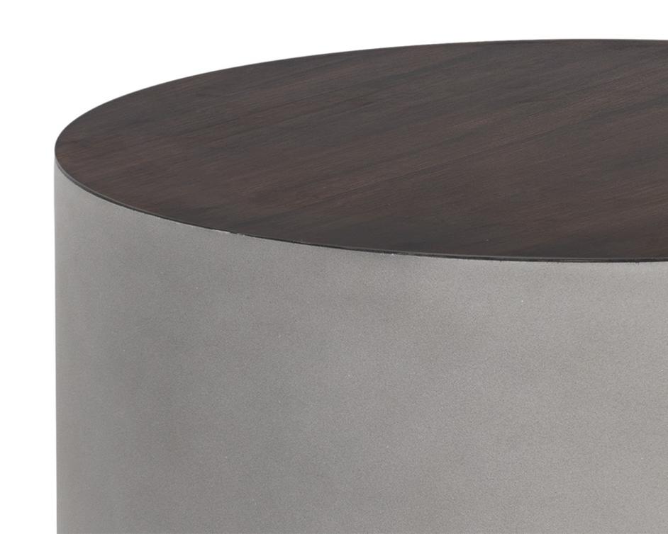Diaz End Table - Grey - Wood Grain Brown by Sunpan