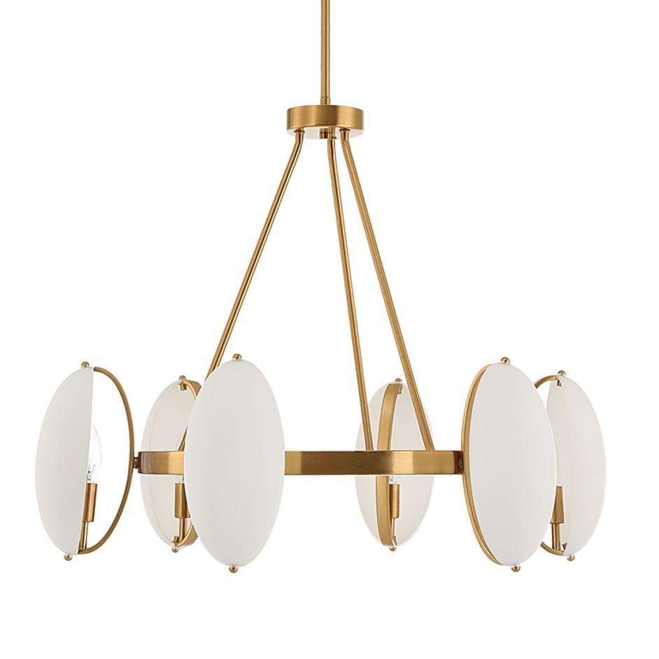 Oviform 6 Light Round Chandelier by Uttermost