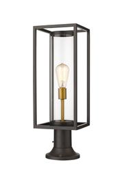 Dunbroch 1 Light Outdoor Pier Mounted Fixture in Deep Bronze + Outdoor Brass Finish by Z-Lite