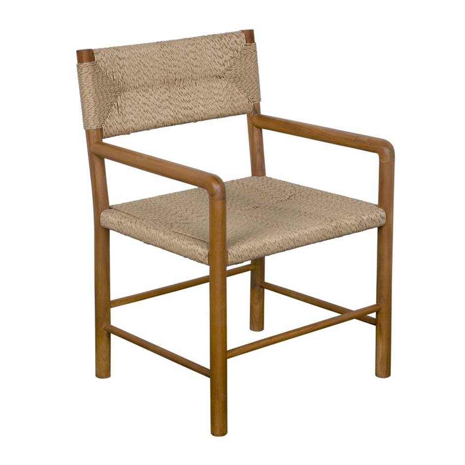 Franco Arm Chair, Teak with Synthetic Woven by Noir Furniture