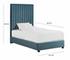 Arabelle Sea Blue Bed in Twin by tov furniture