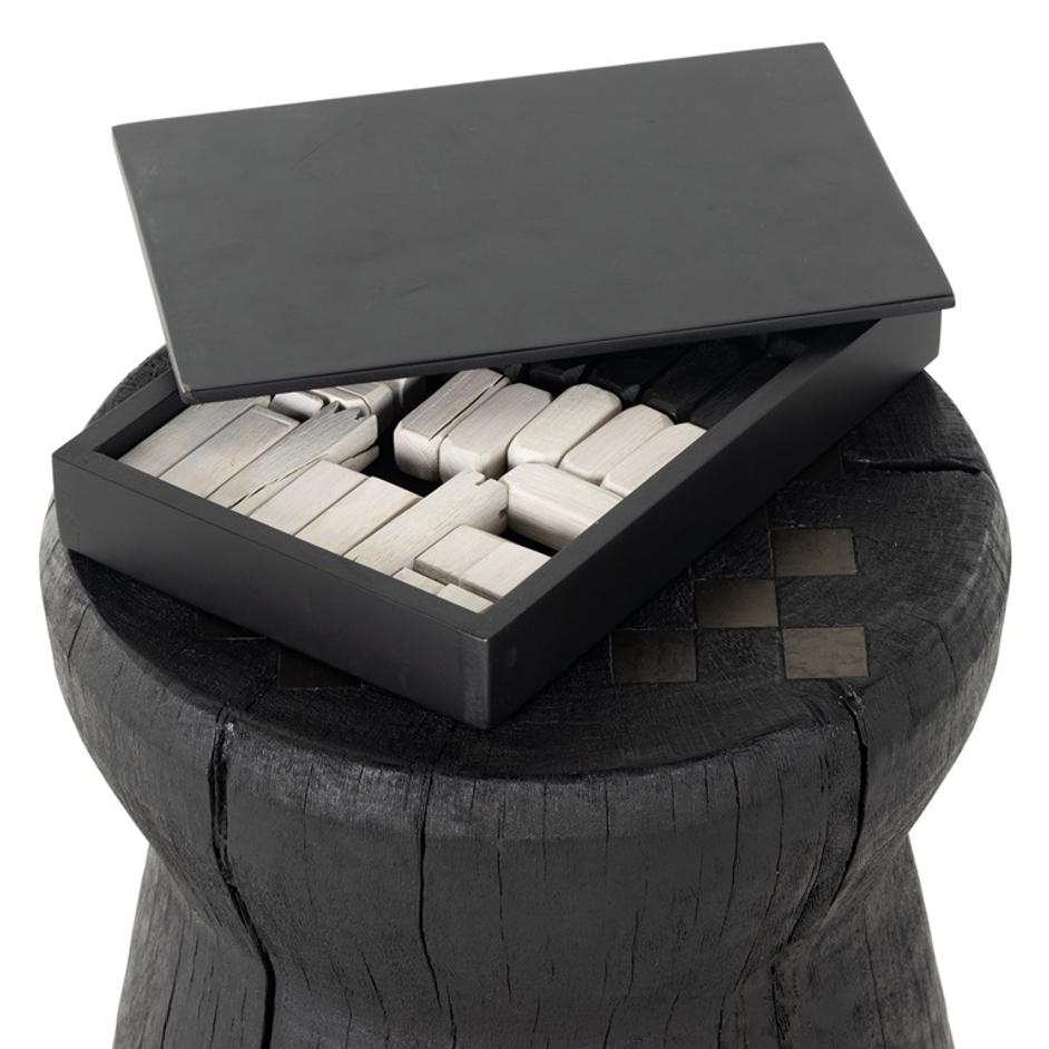 Chess Table In Carbonized Black by FOUR HANDS