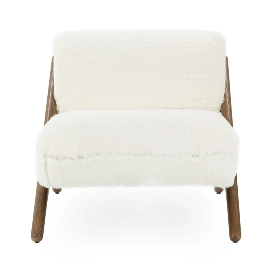 Georgia Upholstered Accent Chair - Ivory by Classic Home