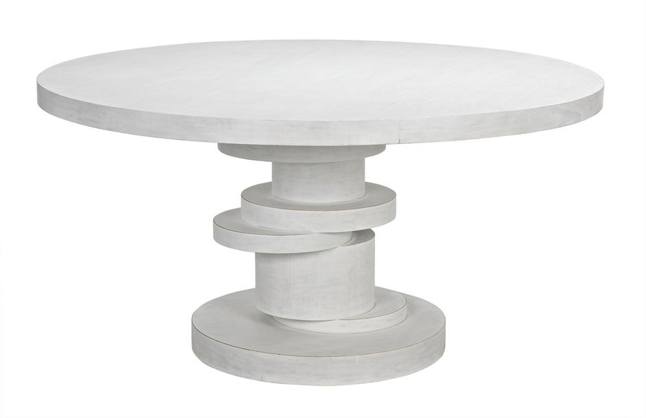 Hugo Dining Table 60",  White Wash by Noir Furniture