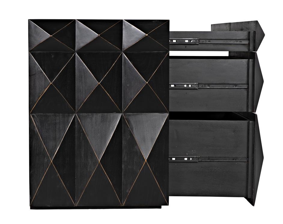 Allegra Dresser, Hand Rubbed Black by Noir Furniture
