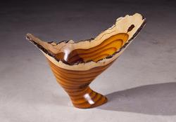 Burled Vase,Resin,Brown by PHILLIPS COLLECTION