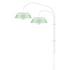 Cuna Mint Green 2-Light Wall Lamp with White Wall Hanger by UMAGE