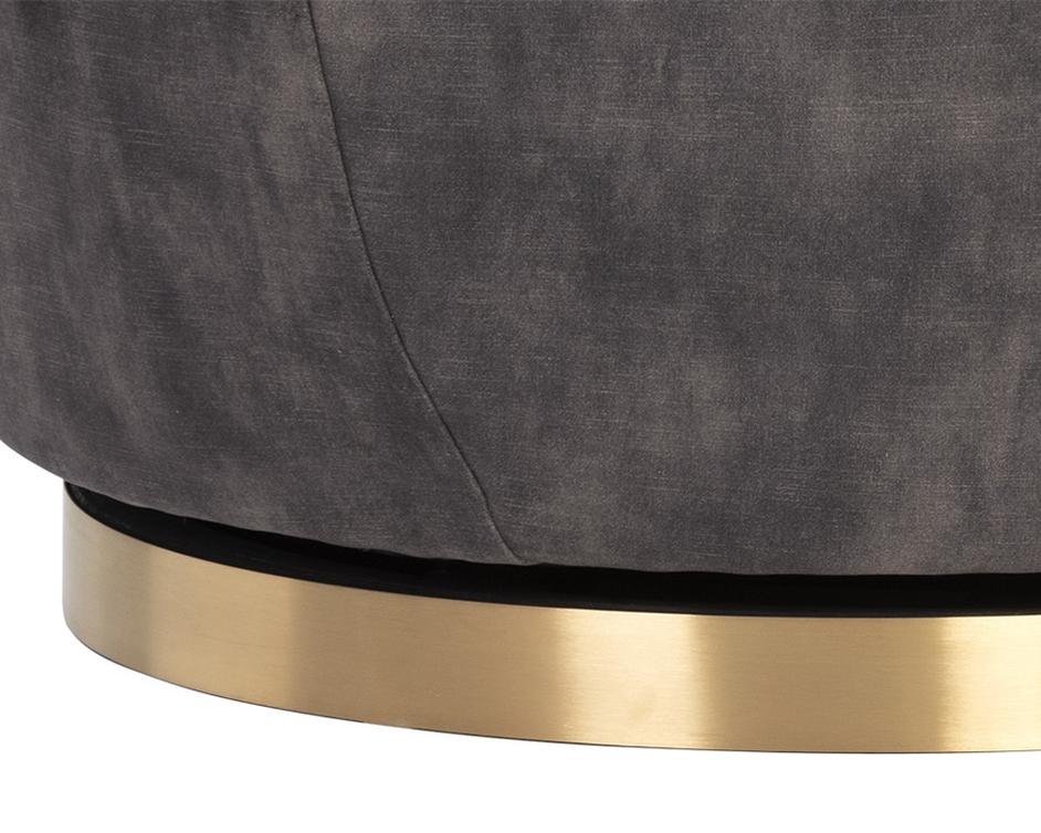 Casey Swivel Lounge Chair - Nono Shitake by Sunpan