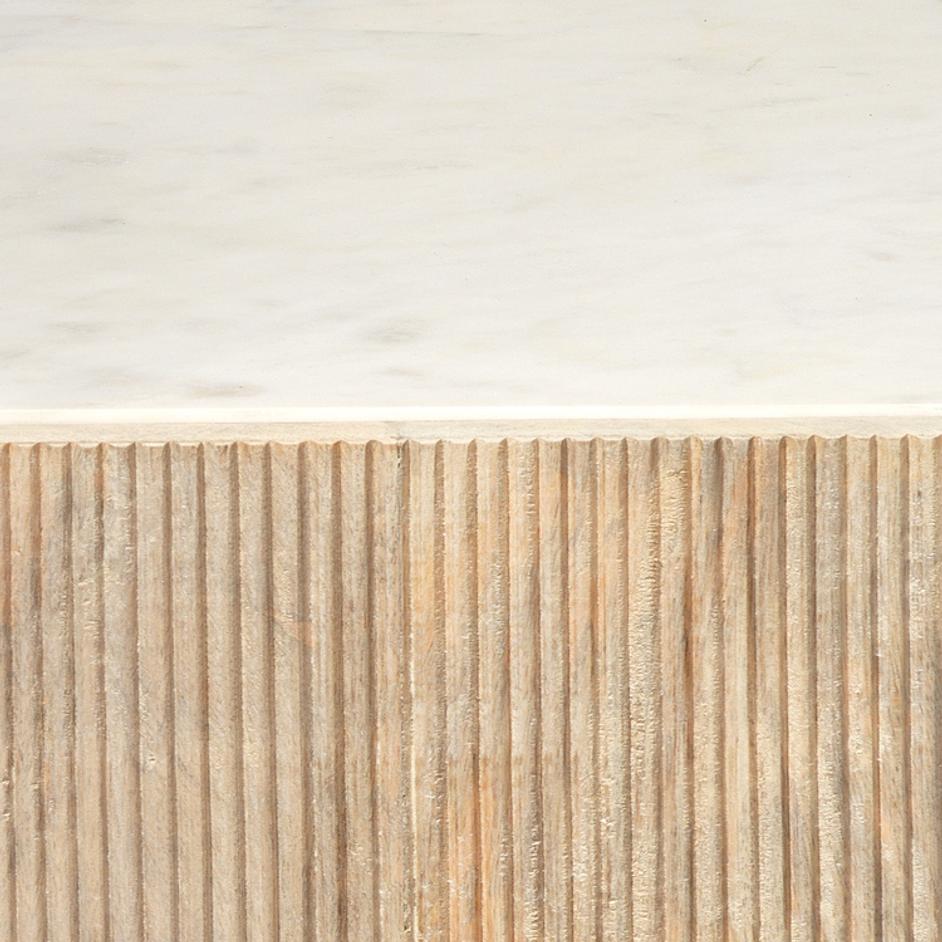 Argan Wood Hexagon Table, Large by Jamie Young