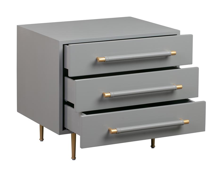 Trident Grey Nightstand by tov furniture
