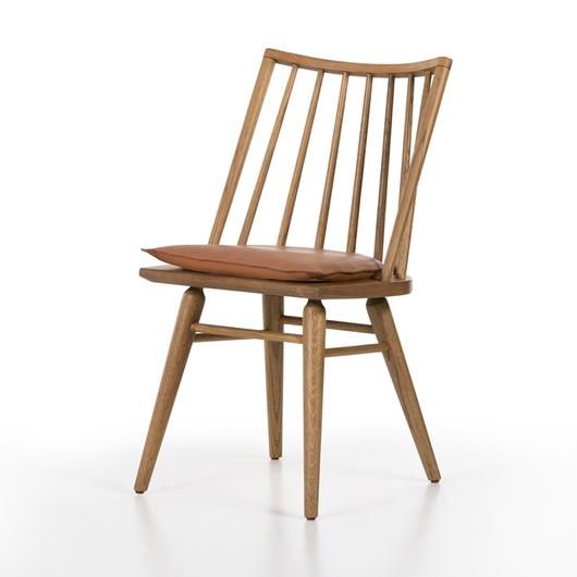 Lewis Windsor Chair W Cushion In Sandy Oak by FOUR HANDS