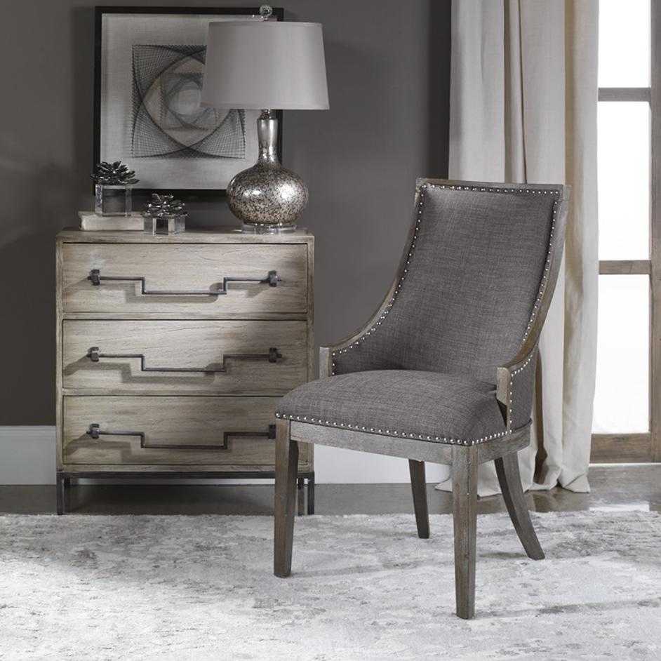 Aidrian Charcoal Gray Accent Chair by Uttermost