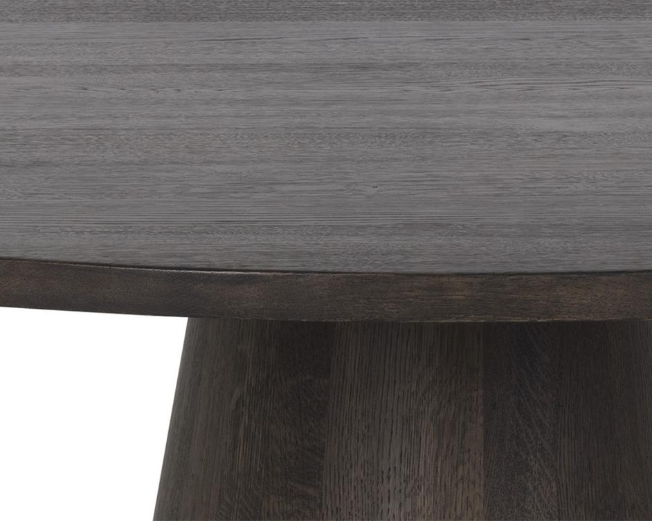 ELINA DINING TABLE - ROUND - BROWN OAK - 54" by Sunpan