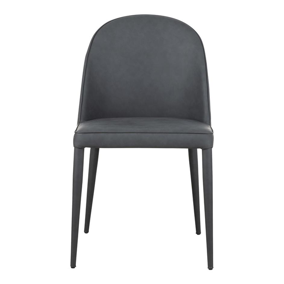 BURTON DINING CHAIR BLACK FADE VEGAN LEATHER-M2 by Moes Home