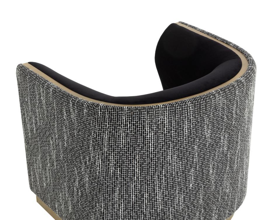 LARRON ARMCHAIR - ABBINGTON BLACK / HOBBES NIGHT by Sunpan