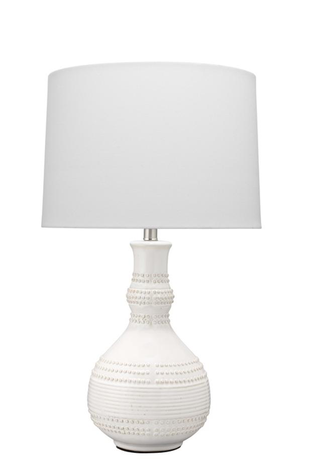 Droplet Ceramic Table Lamp, White by Jamie Young