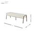Venturi Fabric Tufted Bench In Opus Cream by New Pacific Direct