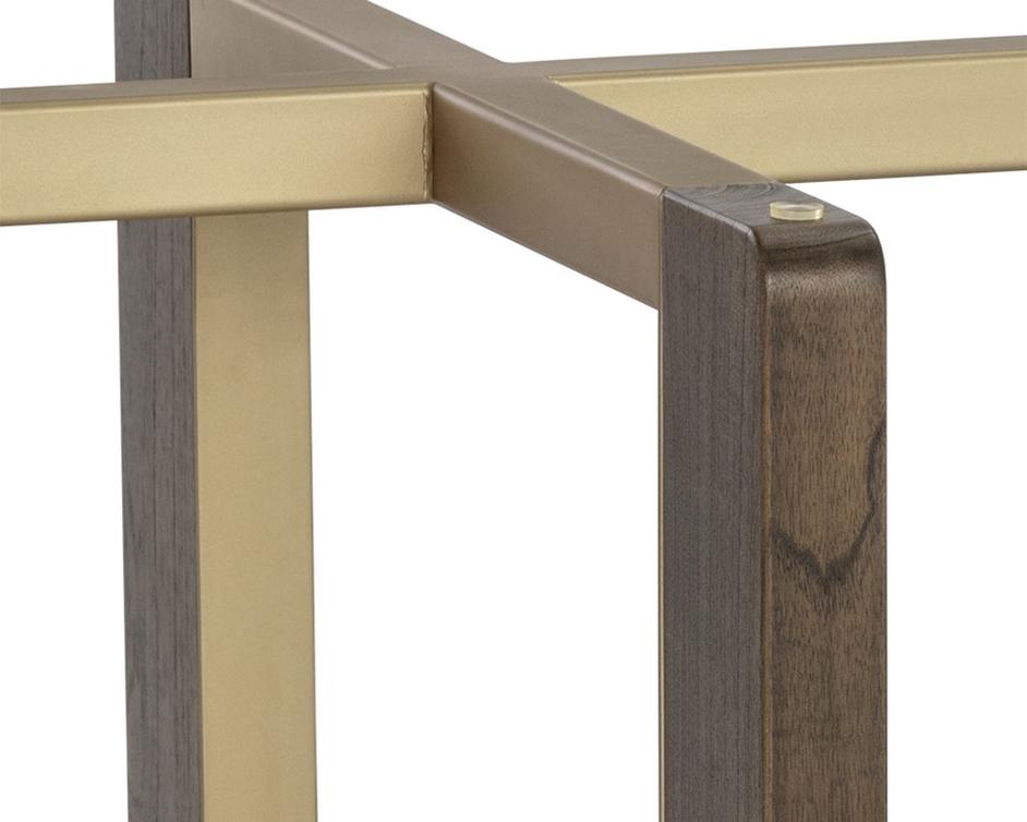 Rejane Dining Table Base - Gold - Raw Umber by Sunpan