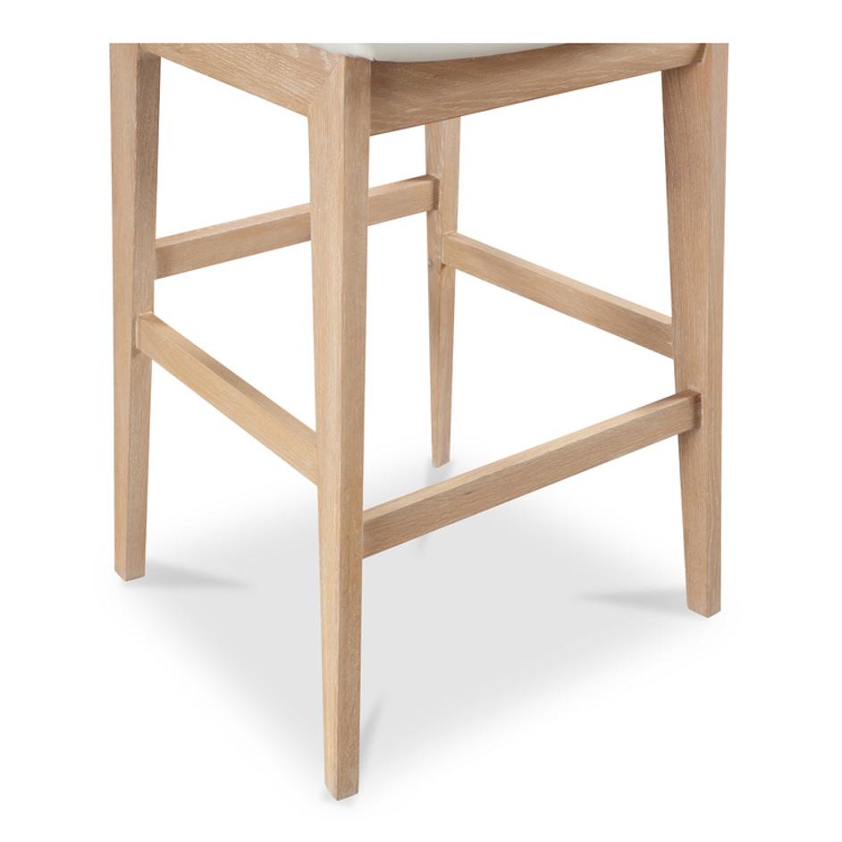 Deco Oak Barstool PVC White by Moes Home