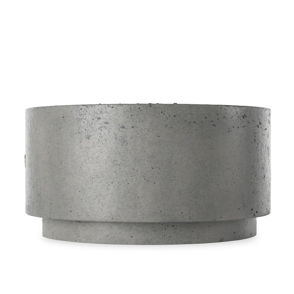 Damian Outdoor Fire Table In Pewter Concrete by Four Hands