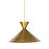 Clement Large Pendant In Burnt Brass And Black Cord by Four Hands