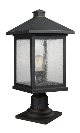 Portland 1 Light Outdoor Pier Mount Light in Oil Rubbed Bronze Finish by Z-Lite
