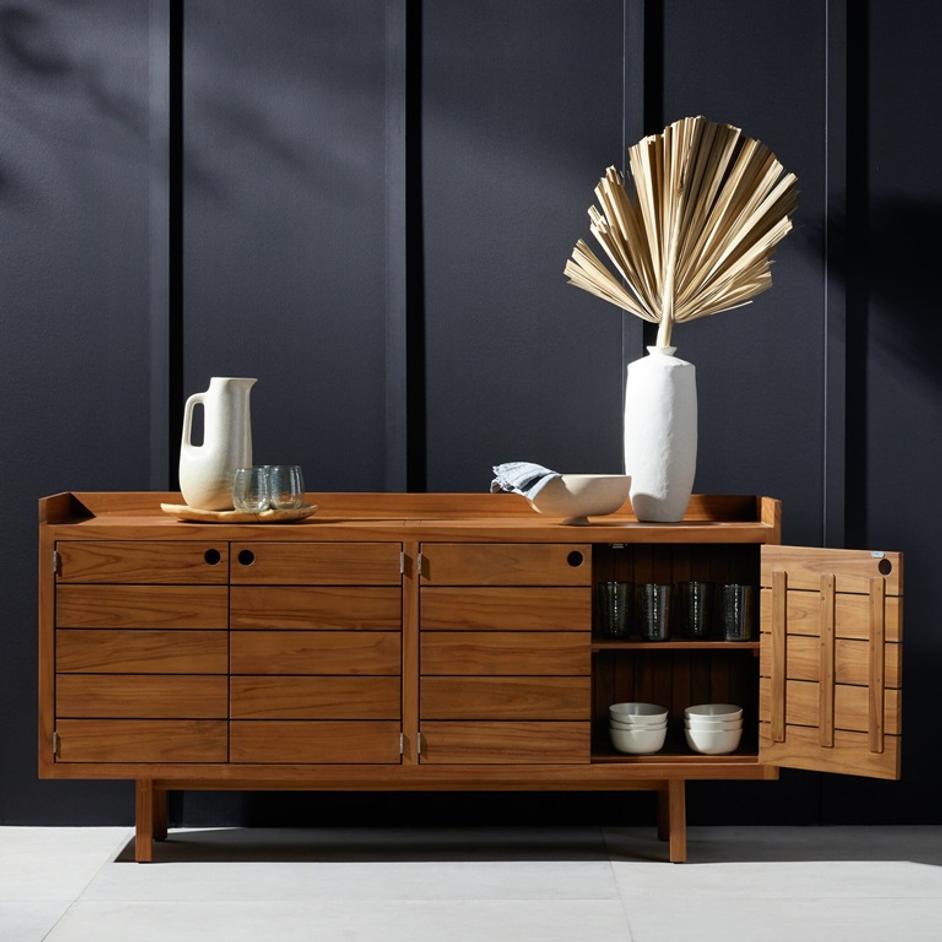 Lula Outdoor Sideboard - Natural Teak-FSC by Four Hands