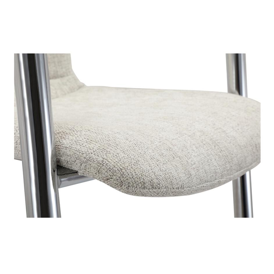 Freeman Chrome Frame Dining Chair Blended Cream - Set Of Two by Moes Home
