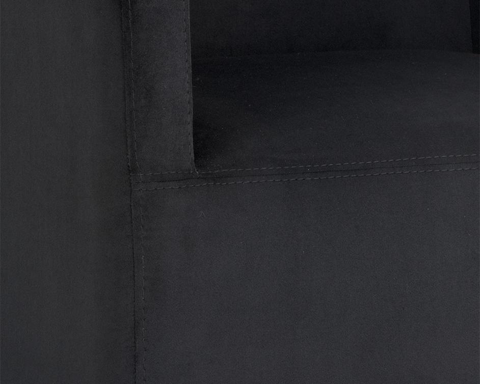 Zane Wheeled Lounge Chair - Abbington Black by Sunpan