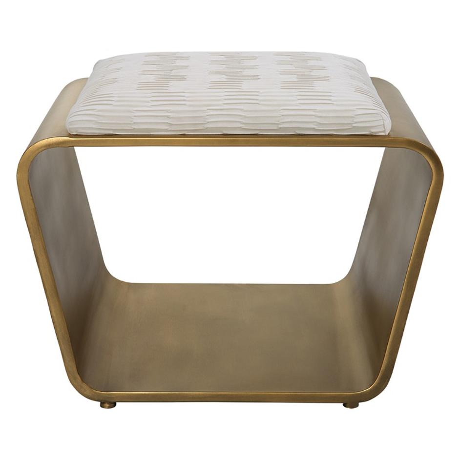 Hoop Small Gold Bench by Uttermost