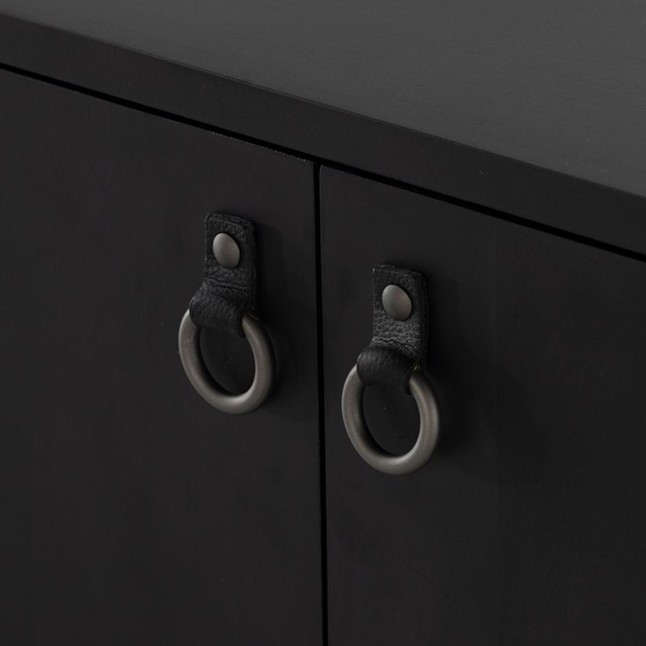 Isador Bar Cabinet In Black Wash Poplar by FOUR HANDS