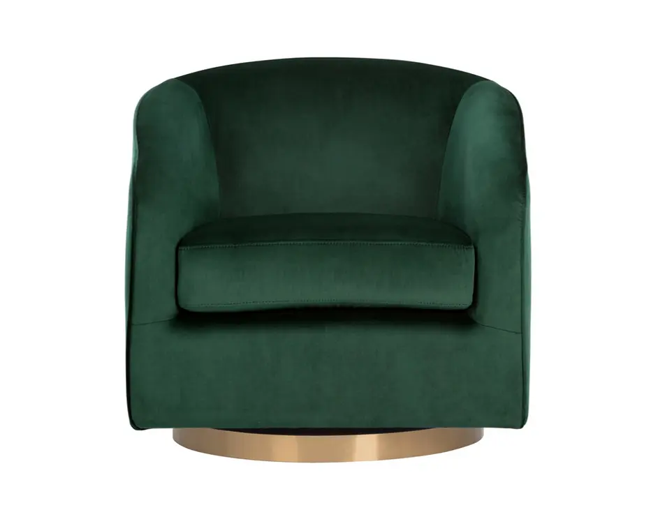 Hazel Swivel Chair - Deep Green Sky by Sunpan