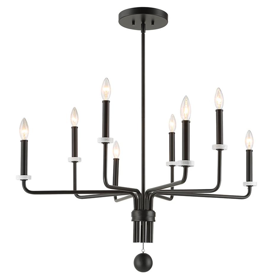 Ebony Elegance 8 Light Chandelier by Uttermost