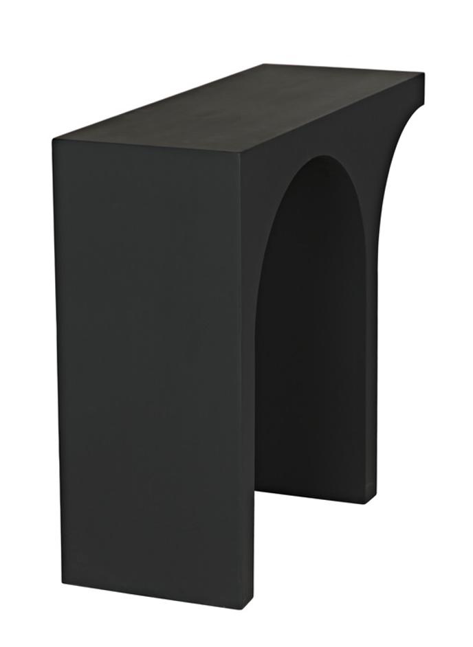 Maximus Console/Side Table, Black Steel by Noir Furniture