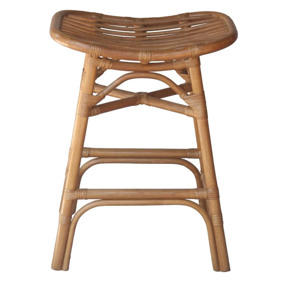 Damara Rattan Counter Stool In Canary Brown  by New Pacific Direct
