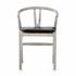 Muestra Dining Chair W Cushion In Wth Grey by FOUR HANDS