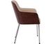 hudson contemporary armchair plywood/mb in cream leather by Nuans Design