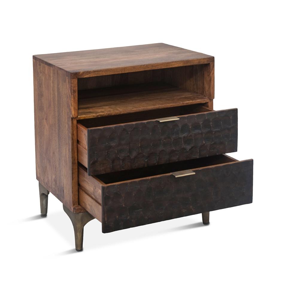 Santa Cruz Collection Two Tone Night Chest 24in by Home Trends & Design