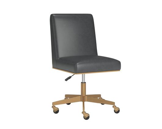 DEAN OFFICE CHAIR - BRUSHED BRASS - BRAVO PORTABELLA by Sunpan