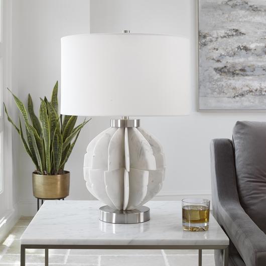 Repetition White Marble Table Lamp by Uttermost