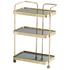Taverna Bar Trolley In Antique Brass by Cyan Design