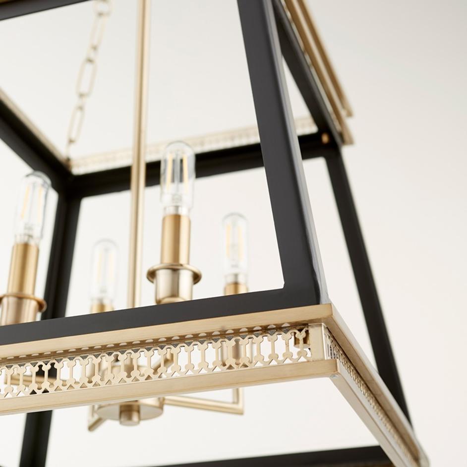 Gerard Pendant in Noir / Aged Brass by Cyan Design