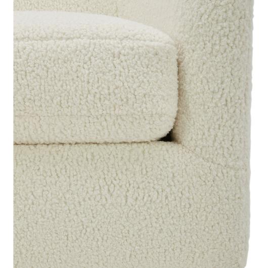 Oscy Swivel Chair Vegan Shearling White by Moes Home