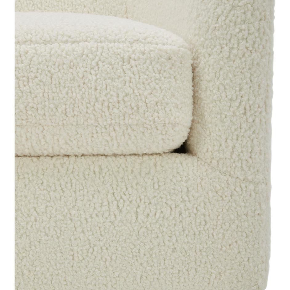 Oscy Swivel Chair Vegan Shearling White by Moes Home