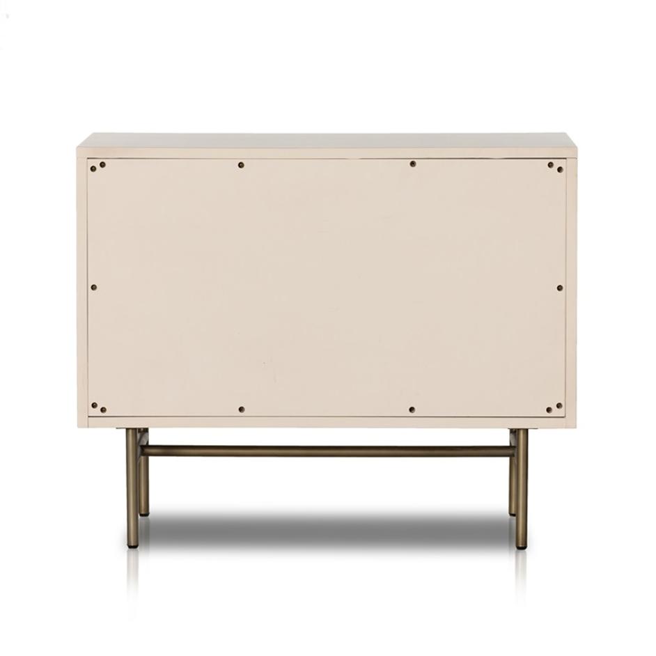 Luella Large Nightstand In Matte Alabaster by FOUR HANDS